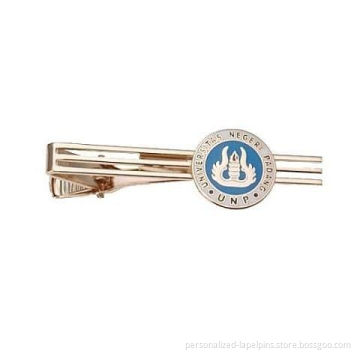 Nickel Plated Finish Customized Round Logo Cufflinks And Tie Clips Suitable For Promotional